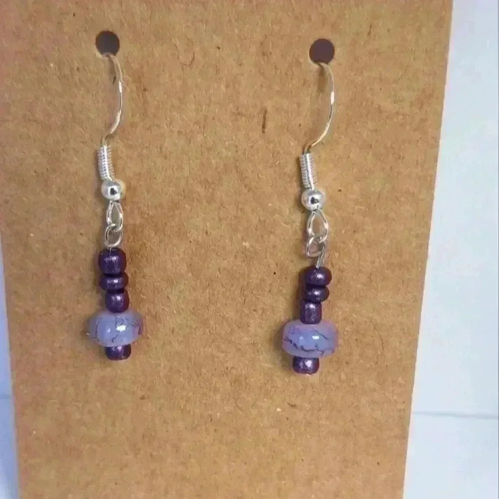 925 silver handcrafted beaded earrings